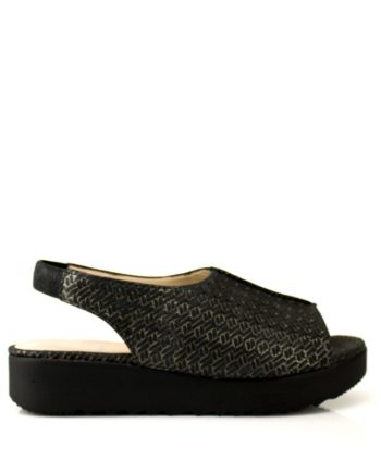 zapatos mujer mules piel trenzada negra conplataforma blanca