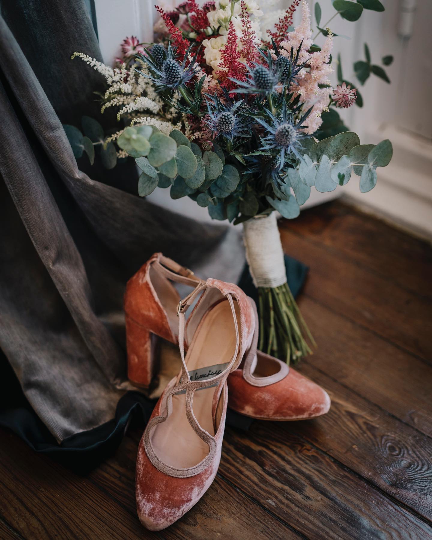 zapatos terciopelo novia