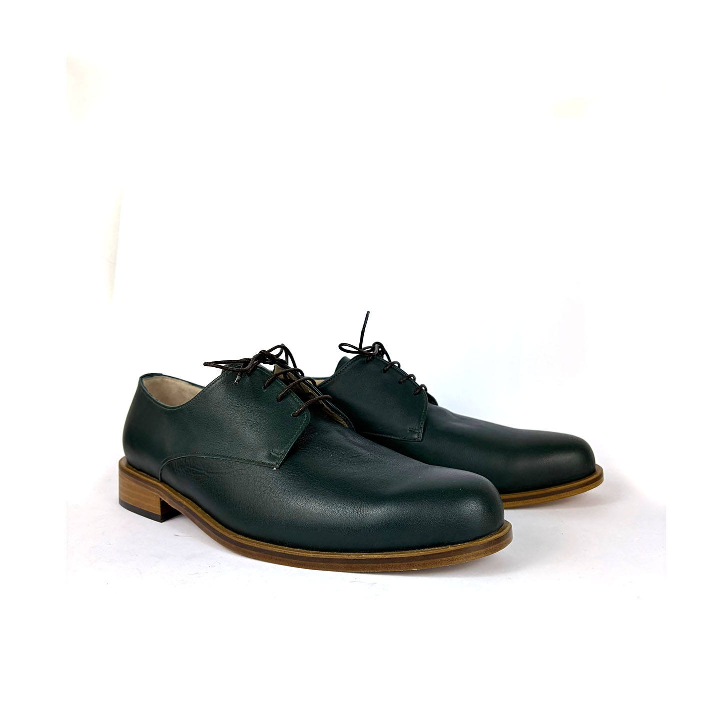 zapatos verdes de hombre derby plain toe personalizables
