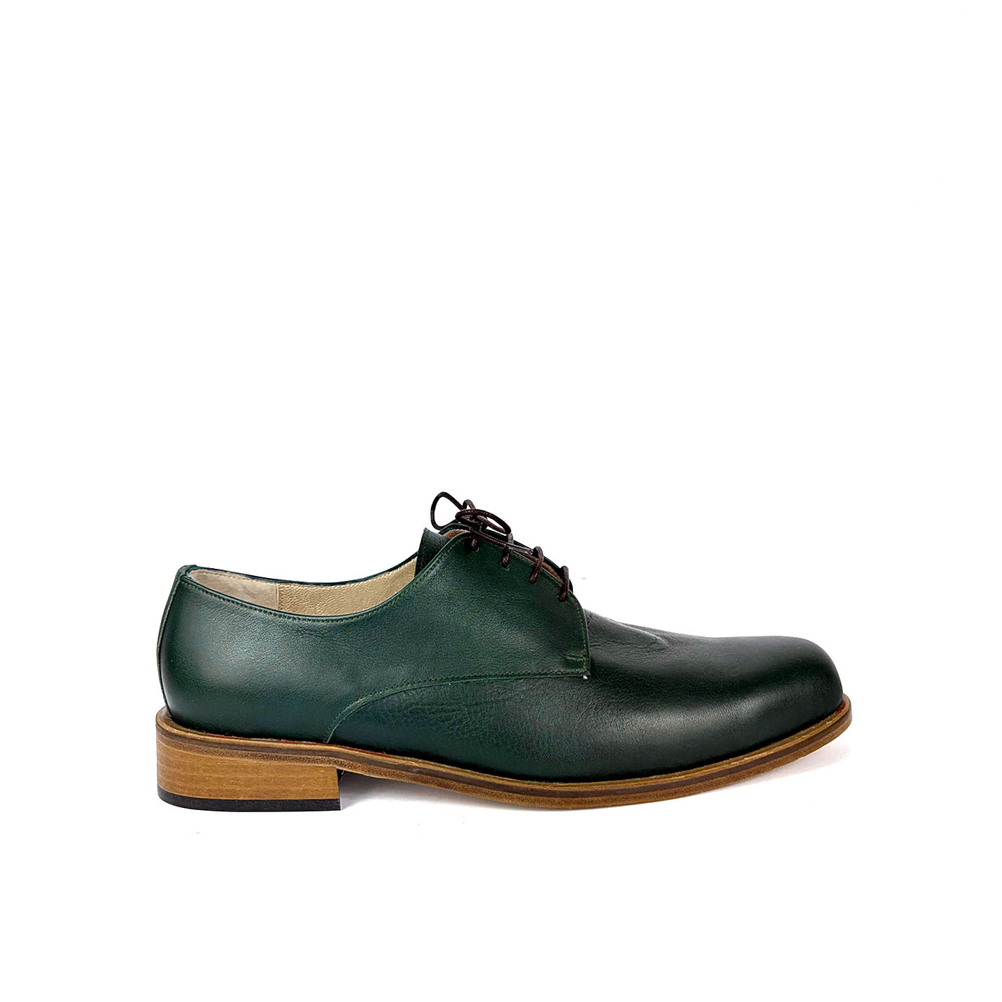 zapatos de caballero derby piel vacuno verde